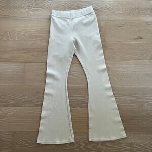 Offline by Aerie High Waisted Textured Flare Leggings Large Cream
